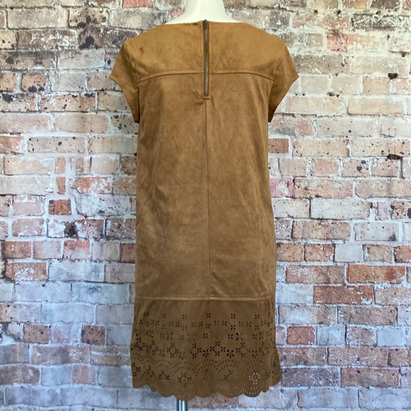 Xhilaration MIDI Smock Dress Brown Short Sleeve Casual Sz M - Picture 8 of 13
